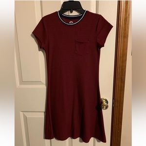 Burgundy T-shirt dress